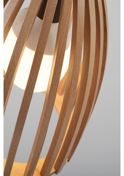 Portofino Yuvarlak Modern Klasik Rustik Retro Vintage Naturel Dekoratif Ahşap Çıtalı Sarkıt Avize modelleri