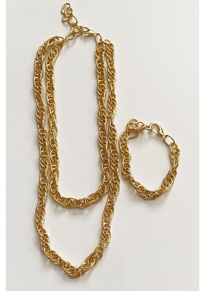 Işlemeli Zincir Kolye Bileklik Set fiyatları