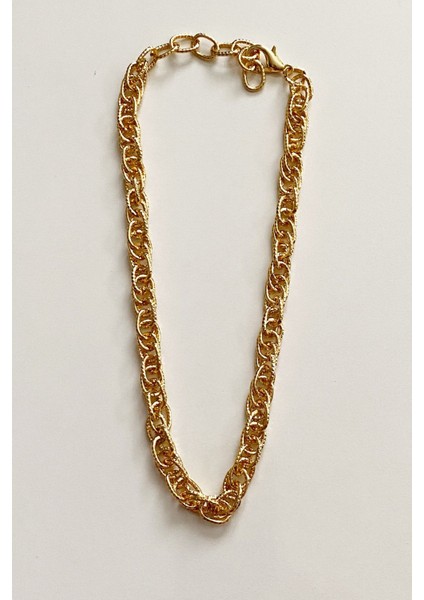 Işlemeli Zincir Klasik Gold Kolye modelleri