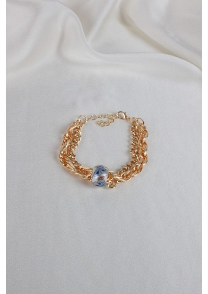 Çift Sıralı Gold Zincir Bileklik fiyatları