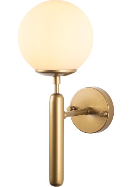 King Modern Tekli Beyaz Glop Cam Aplik Parlak Gold, Art Deko Dekoratif Duvar Aydınlatma KING-11458 modelleri