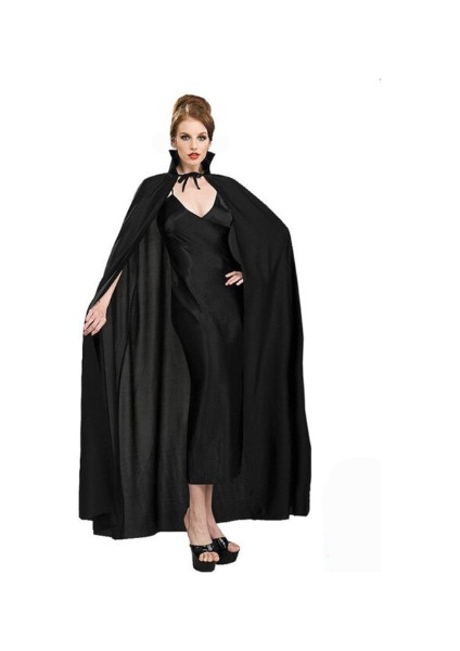 Siyah Yakalı Yetişkin Pelerin 120 cm