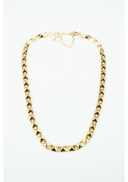 Piramit Şeklinde Zincir Gold Kadın Kolye modelleri