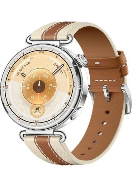 Huawei Watch Gt6/gt5/gt4 (41MM) Gt5 Pro 42MM Uyumlu Çift Renk Pu Deri Kordon Kayış modelleri