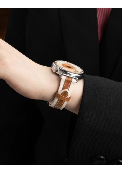 Huawei Watch Gt6/gt5/gt4 (41MM) Gt5 Pro 42MM Uyumlu Çift Renk Pu Deri Kordon Kayış fırsatları