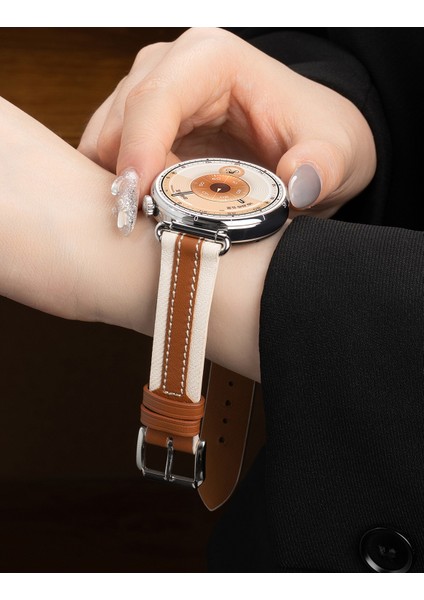 Huawei Watch Gt6/gt5/gt4 (41MM) Gt5 Pro 42MM Uyumlu Çift Renk Pu Deri Kordon Kayış indirimleri