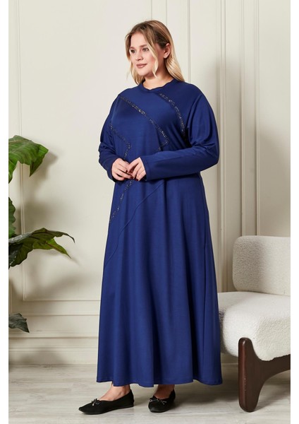 Kadın Büyük Beden Kristal Penye Elbise fırsatları