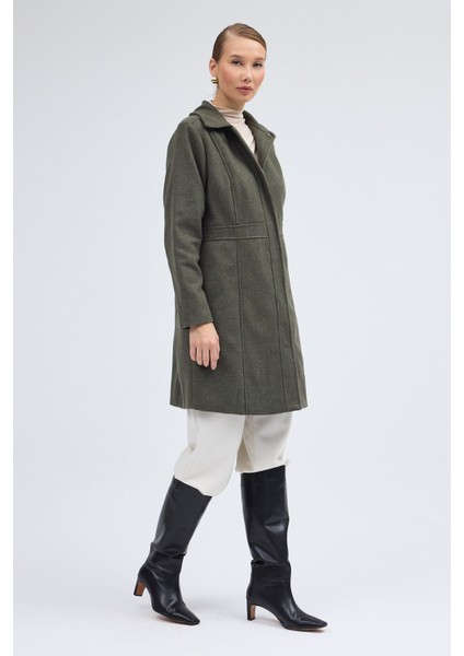 Dikiş Detaylı Tasarım Kaşe Kaban