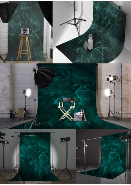 Duman Efektli Vinil Backdrop – Profesyonel Fotoğraf ve Video Çekim Arka Planı (80×120 Cm)