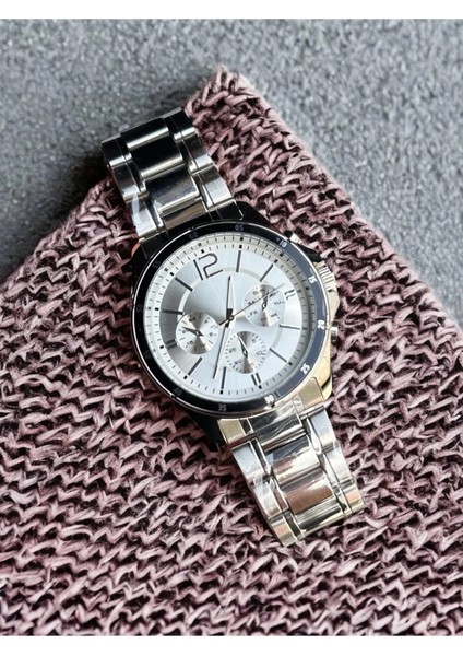 Gümüş Çelik Kordon Erkek Kol Saati Takvimli Beyaz Kadran Özel Kutusunda fırsatları