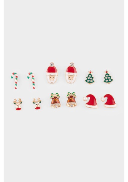 Yılbaşı Temalı Kadın 6'lı Küpe F7409AXNS