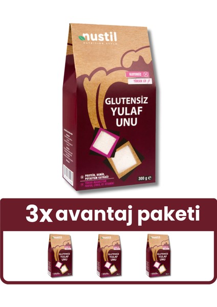 3x Nustil Glutensiz Yulaf Unu 300G 8681910314061
