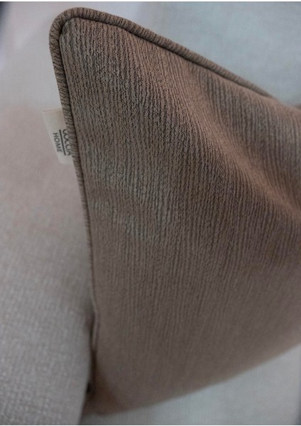 Parlak Krem Kırlent Kılıfı Dekoratif Bohem Soft Koltuk Sırt Yastık Hediyelik Yılbaşı 45X45