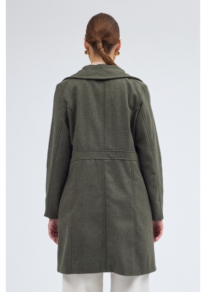 Dikiş Detaylı Tasarım Kaşe Kaban