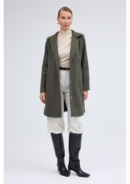 Dikiş Detaylı Tasarım Kaşe Kaban