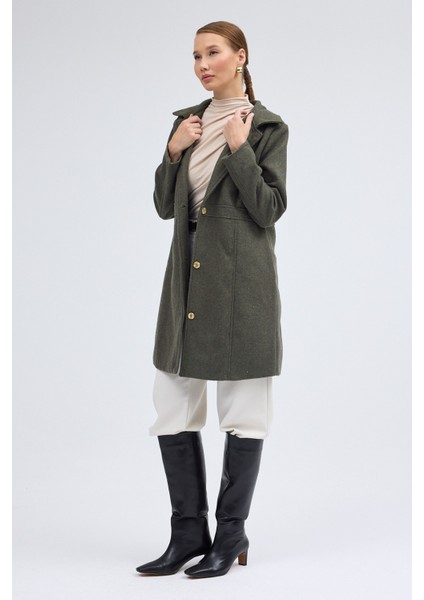 Dikiş Detaylı Tasarım Kaşe Kaban