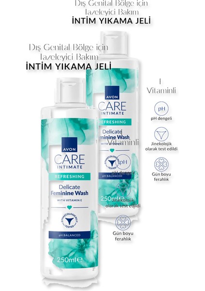 Dış Genital Bölge Için Intim Tazeleyici Bakım Yıkama Jeli 250ML Ikili Set
