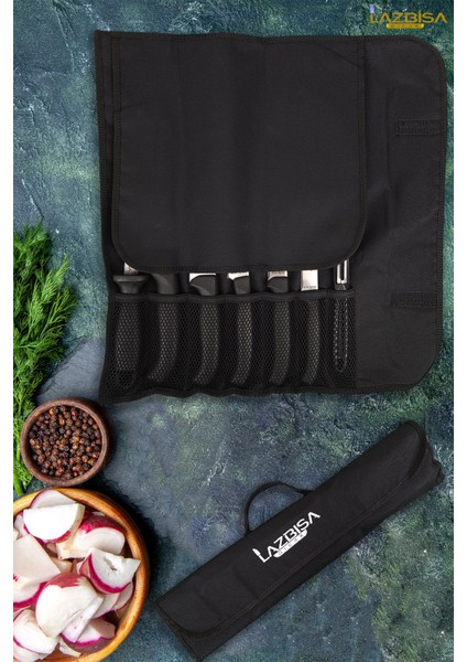 Incisive Serisi Çantalı 7 Li Şef Mutfak Bıçak Seti Gastronomi Bıçak Seti 7 Li Hds-72 fiyatları