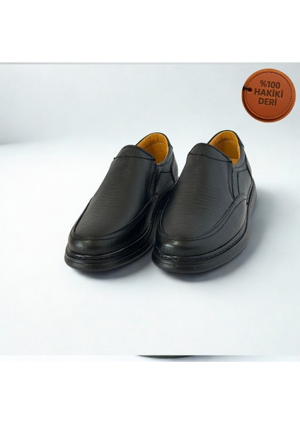 Erkek Hakiki Deri Ultra Rahat Ortapedik Taban Jelli Siyah Günlük Baba Ayakkabısı fiyatları