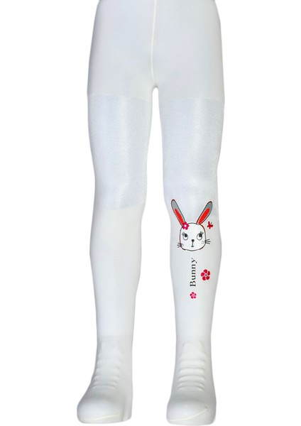 Bunny Desenli Çocuk Külotlu Çorap
