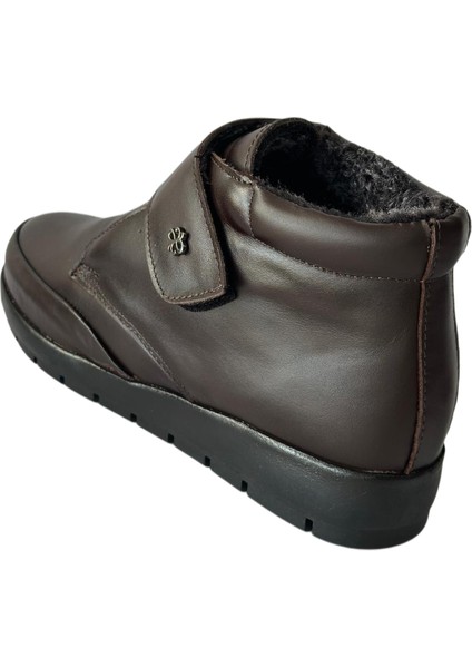 Kadın Hakiki Deri Içi Kürklü Ortapedik Rahat Soğuk Hava Suya Dayanıklı Günlük Kahverengi Anne Botu modelleri