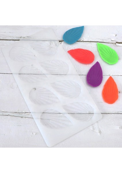 Silikon Fırfırlı Yaprak Şeklinde Çikolata ve Şeker Kalıbı 8 Li modelleri