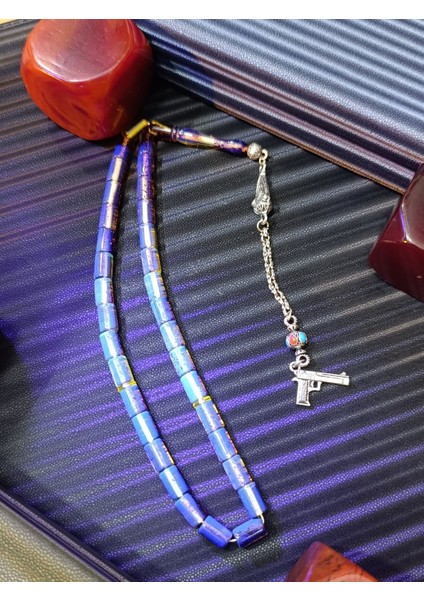 Toz Kehribar Tesbih Yansımalı Kesme Kesim