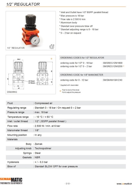 1/2 Regülatör fiyatları