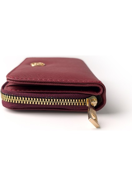 Prd Deri Str Bozuk Para Gözlü El Çantası Bordo modelleri