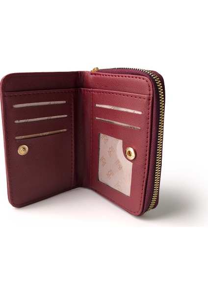 Prd Deri Str Bozuk Para Gözlü El Çantası Bordo fırsatları