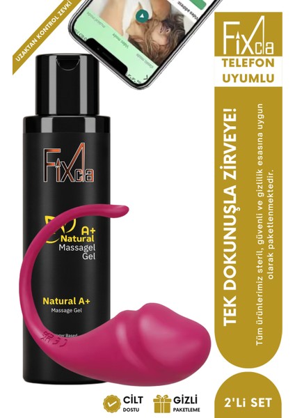 150 ml Natural Kayganlaştırıcı Jel + Telefon Uyumlu 9 Modlu Giyilebilir Vibratör – Uzaktan Kontrollü