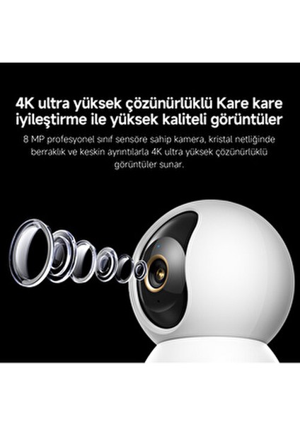 Smart Camera C701 4K Akıllı Güvenlik Kamerası (Xiaomi Türkiye Garantili)