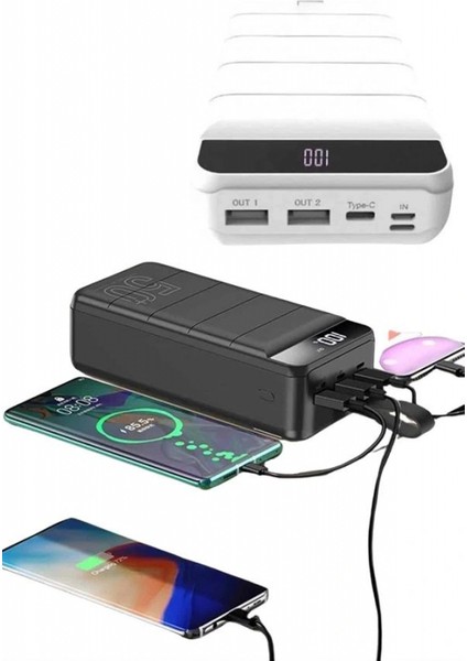Hızlı Taşınabilir 50.000 Mah Powerbank LED Ekran Android ve Ios Uyumlu indirimleri