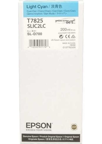 Surelab T7825 Açık Mavi Orijinal Kartuş-C Grade