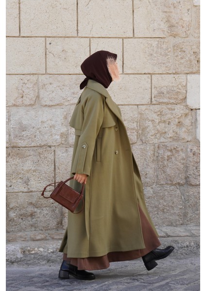 Rüzgarlıklı Kruvaze Kaban - Ihlamur fiyatları