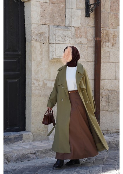 Rüzgarlıklı Kruvaze Kaban - Ihlamur fırsatları