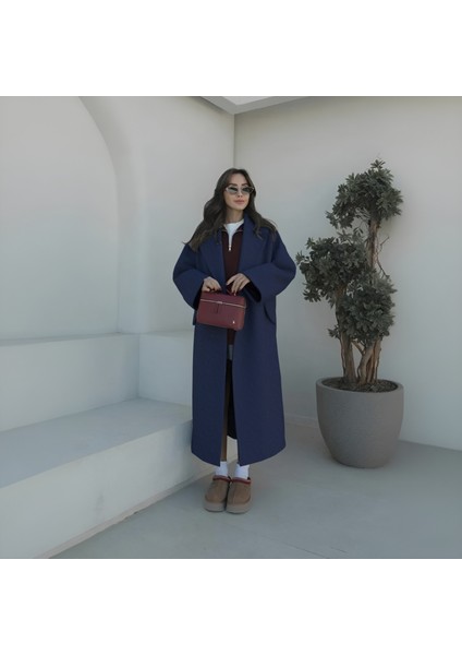 Kışlık Astarlı Sırtı Detaylı Kadın Kaşmir Kaban indirimleri