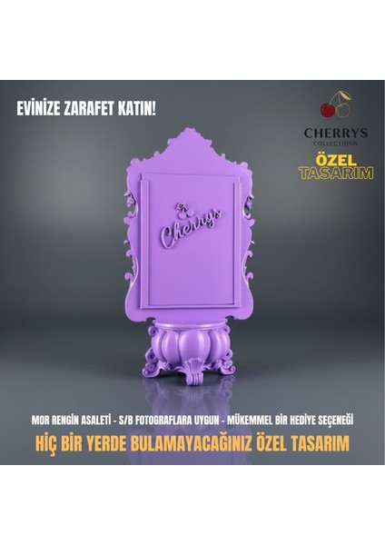 Barok Tarzı Mor Melekli Dekoratif Çerçeve | Cherrys Collectionn fırsatları