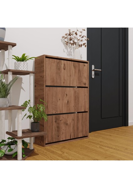 Düşer Kapak Ayakkabılık Kayar Raflı Ayakkabılık 3 Bölmeli fiyatları