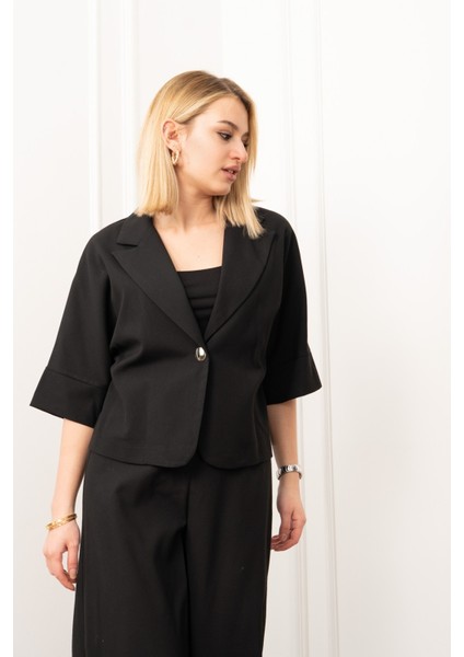 Vera Viskon Premium Takım – Kısa Kol Ceket & Lastikli Pantolon 1269 indirimleri