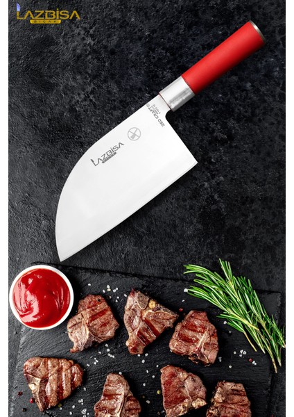 Red Craft Serisi Mutfak Bıçak Almazan Şef Bıçağı Et Ekmek Sebze Salata Şef Bıçağı Hds-43
