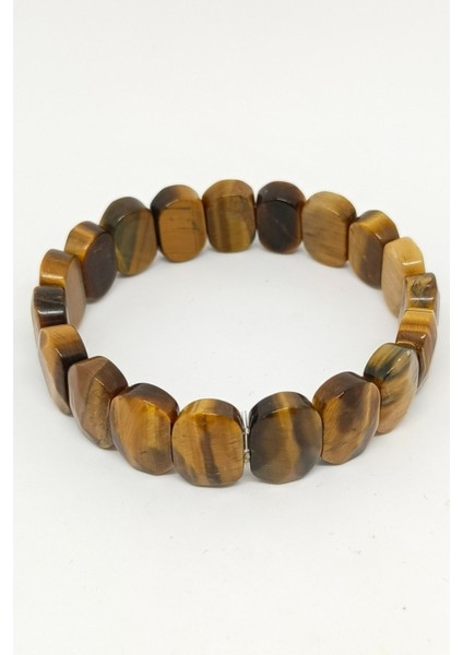 Rolex Kesim Kaplan Gözü Doğal Taşlı Bileklik