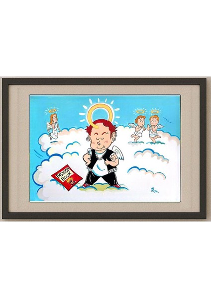 Riyako Kasuge 43x30cm Orijinal Karikatür Tablo