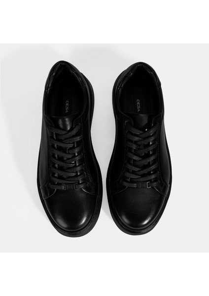Erkek Siyah Bağcıklı Deri Günlük Ayakkabı fiyatları