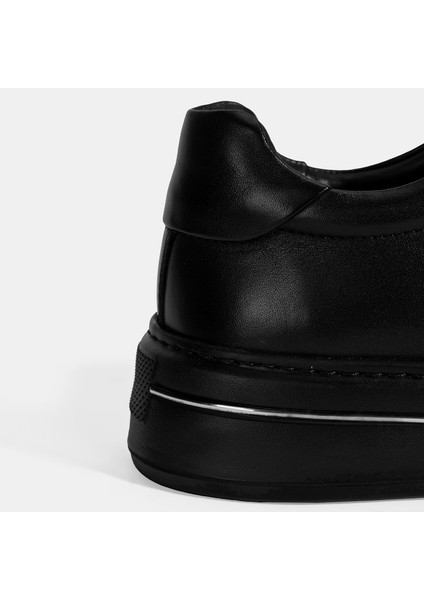 Erkek Siyah Bağcıklı Deri Günlük Ayakkabı fırsatları