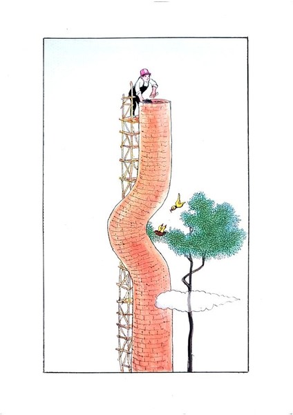 Wang Jinhai 29X21CM Orijinal Karikatür Tablo modelleri