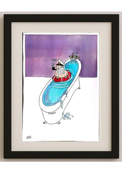 Marzeyah Rezaei 29X21CM Orijinal Karikatür Tablo