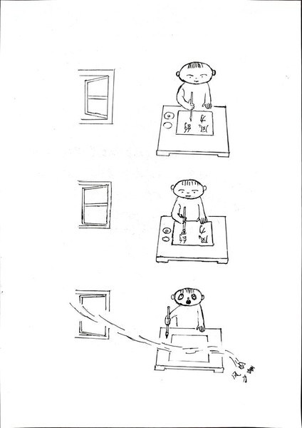 Sun Weijian 29X21CM Orijinal Karikatür Tablo modelleri