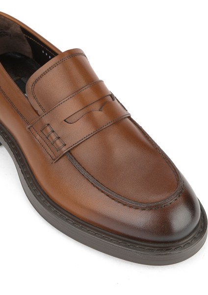 , Erkek Hakiki Deri Ayakkabı 15350Z1112 Taba indirimleri