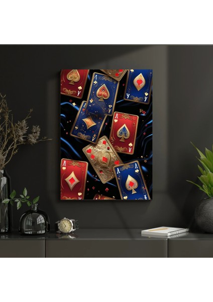 Uv Digital Baskı 4mm Kırılmaz Cam Oyun Kartları Vale As Papaz Duvar Tablosu